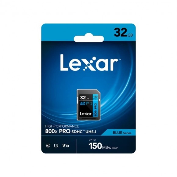 Lexar 800x SDHC™/SDXC™ UHS-I Card BLUE Series - 32GB